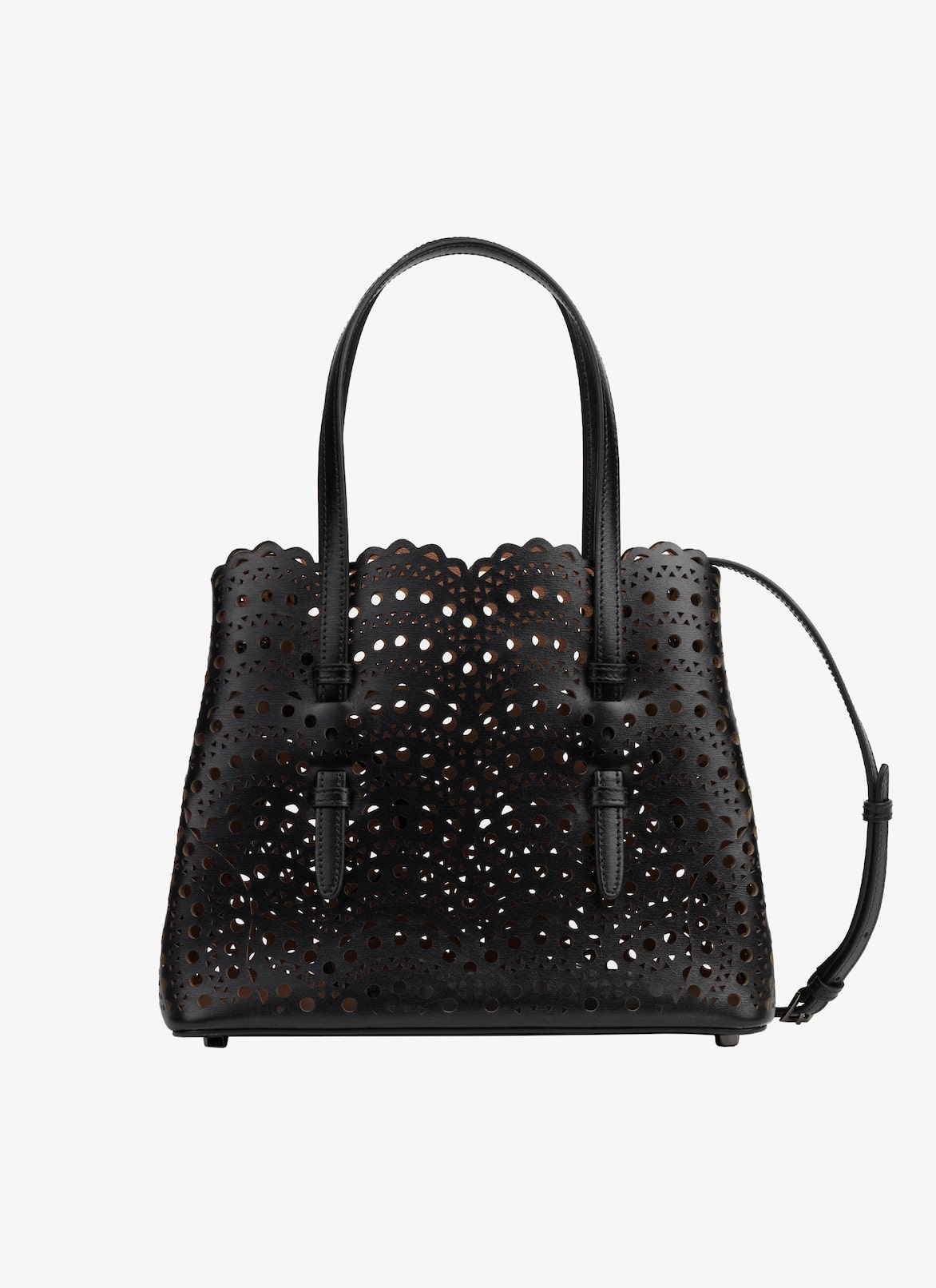 MINA 25 BAG IN VIENNE WAVE CALFSKIN ALAÏA BLACK MINA 25 BAG IN VIENNE WAVE CALFSKIN